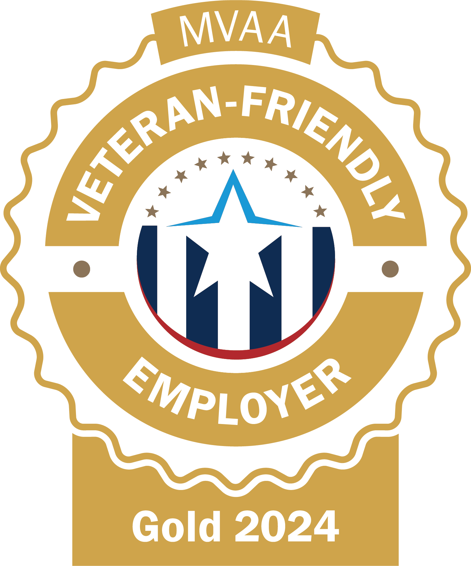 Gold start veteran logo